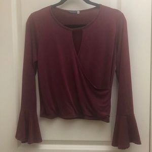 Maroon boho top